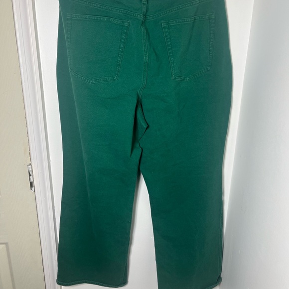 DreamJeannes Quacker Factory Green Stretch Pants Size 16 Rhinestone Heart - Picture 6 of 7